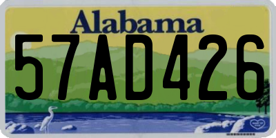 AL license plate 57AD426
