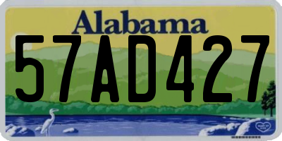AL license plate 57AD427