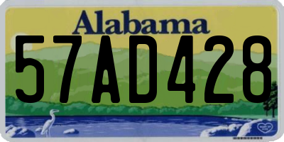 AL license plate 57AD428