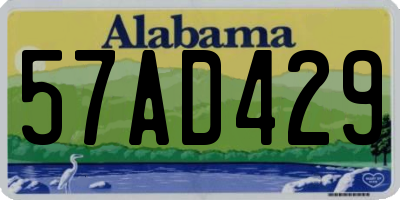 AL license plate 57AD429