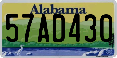 AL license plate 57AD430