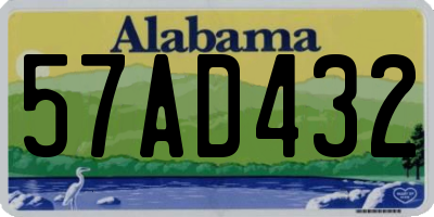 AL license plate 57AD432
