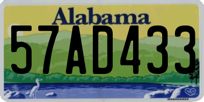 AL license plate 57AD433