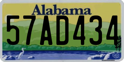 AL license plate 57AD434