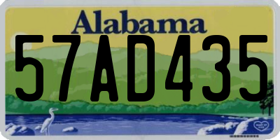 AL license plate 57AD435