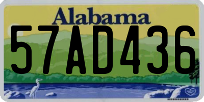 AL license plate 57AD436