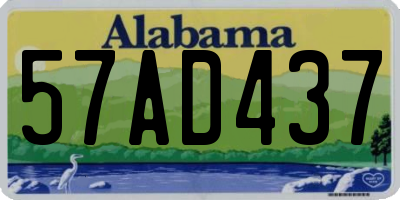 AL license plate 57AD437