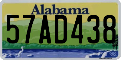 AL license plate 57AD438