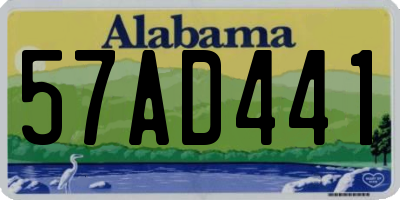 AL license plate 57AD441