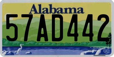 AL license plate 57AD442