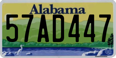 AL license plate 57AD447