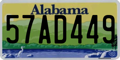 AL license plate 57AD449
