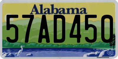 AL license plate 57AD450