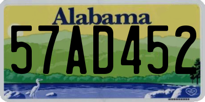 AL license plate 57AD452
