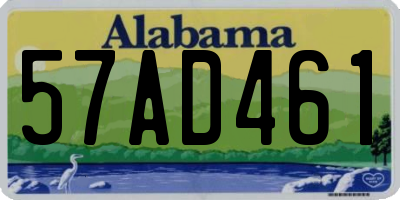 AL license plate 57AD461