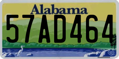 AL license plate 57AD464