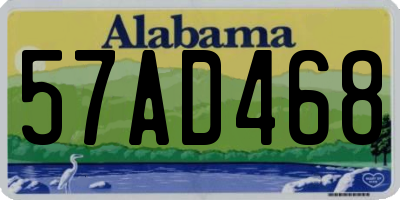 AL license plate 57AD468