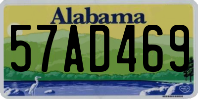 AL license plate 57AD469
