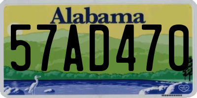 AL license plate 57AD470