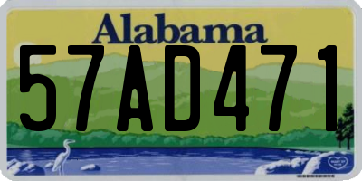 AL license plate 57AD471