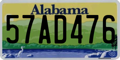 AL license plate 57AD476