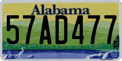AL license plate 57AD477