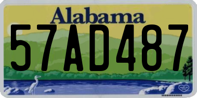 AL license plate 57AD487