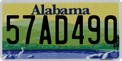 AL license plate 57AD490