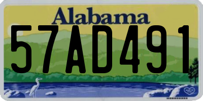 AL license plate 57AD491