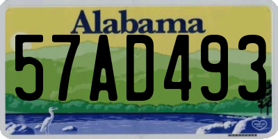 AL license plate 57AD493