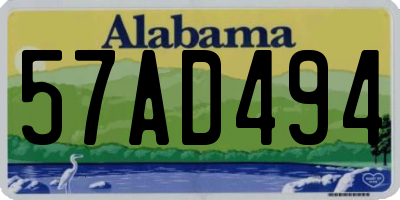 AL license plate 57AD494