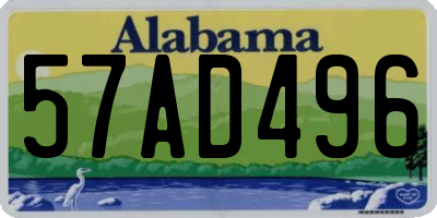 AL license plate 57AD496