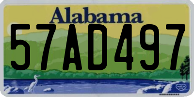 AL license plate 57AD497