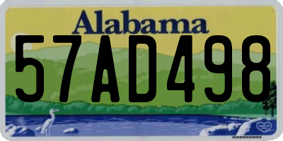 AL license plate 57AD498