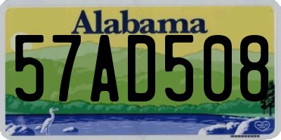 AL license plate 57AD508