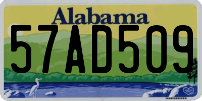 AL license plate 57AD509