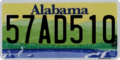 AL license plate 57AD510