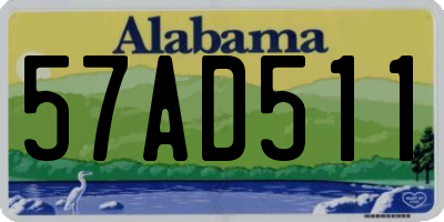 AL license plate 57AD511