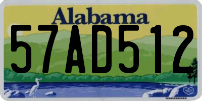 AL license plate 57AD512