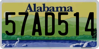 AL license plate 57AD514
