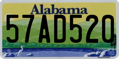 AL license plate 57AD520