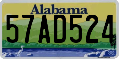 AL license plate 57AD524