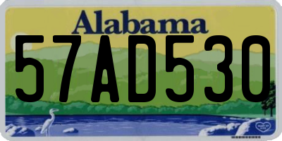 AL license plate 57AD530