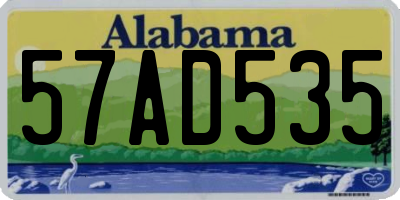 AL license plate 57AD535