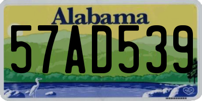 AL license plate 57AD539