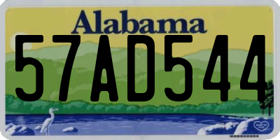 AL license plate 57AD544