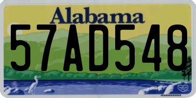 AL license plate 57AD548