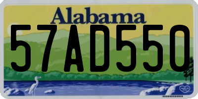 AL license plate 57AD550