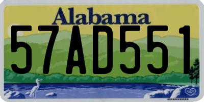 AL license plate 57AD551