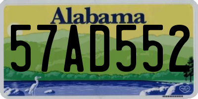 AL license plate 57AD552